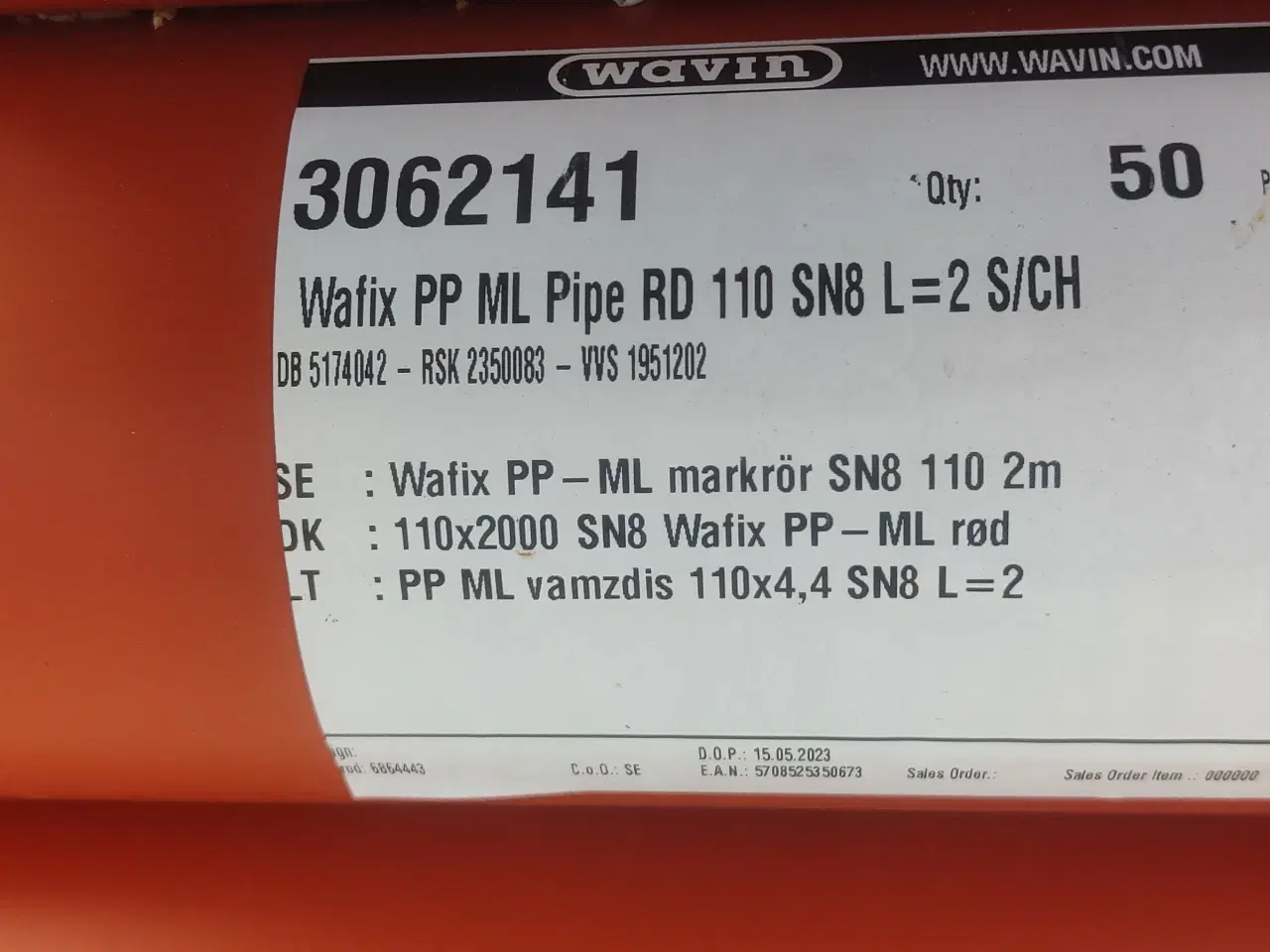 Billede 2 - wavin kloak rør