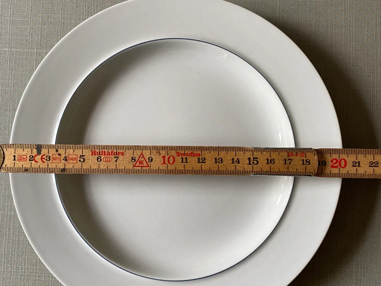 Billede 3 - Blåkant frokosttallerken 21 cm 10 stk.