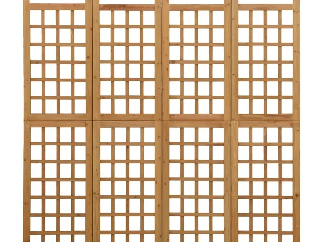 Billede 1 - 4-panels rumdeler/espalier 161x180 cm massivt grantræ
