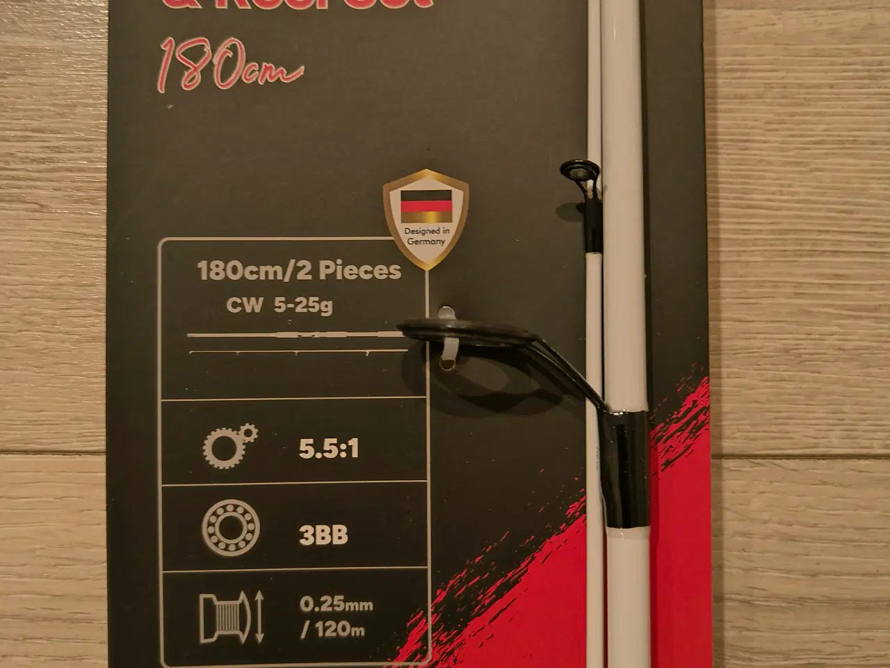 Billede 2 - Fiskestang & hjul sæt 5-25g 180cm