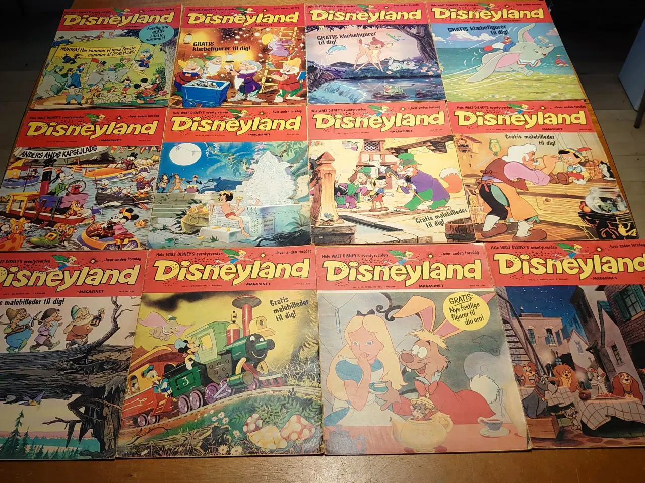 Billede 1 - 12stk Walt Disney"Disneyland- magasinet"1.årg.1973