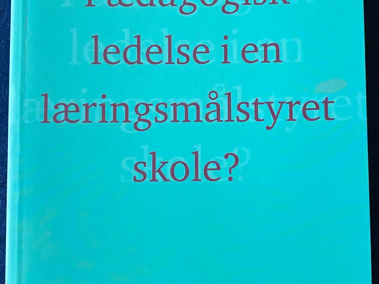 Billede 1 - Pædagogisk ledelse i en læringsmålstyret skole?