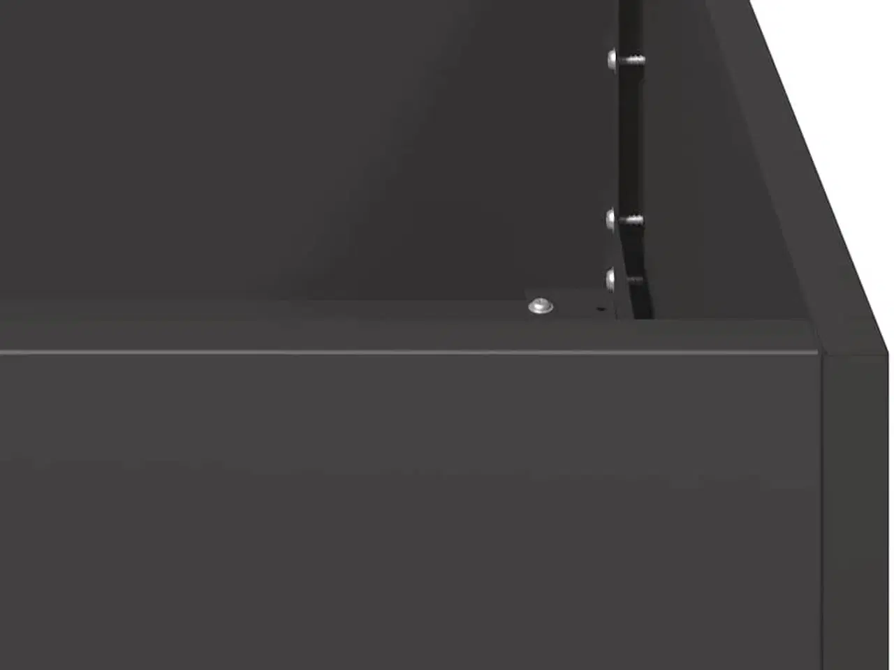 Billede 7 - Plantekasse 120x40x80 cm koldvalset stål sort