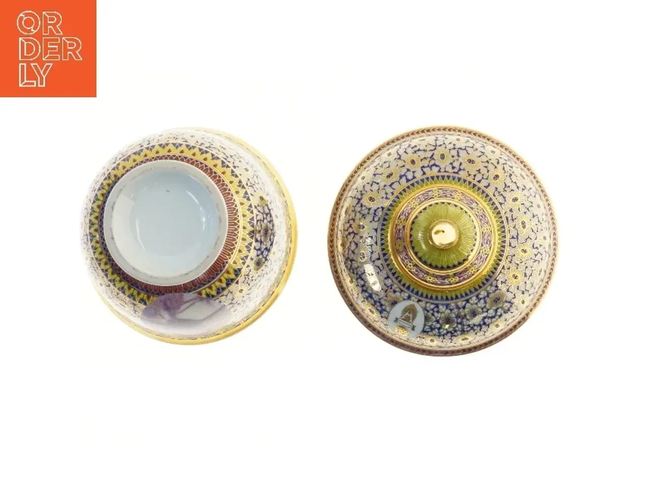 Billede 3 - Dekorativ krukke med låg (str. 16,5x22 cm)