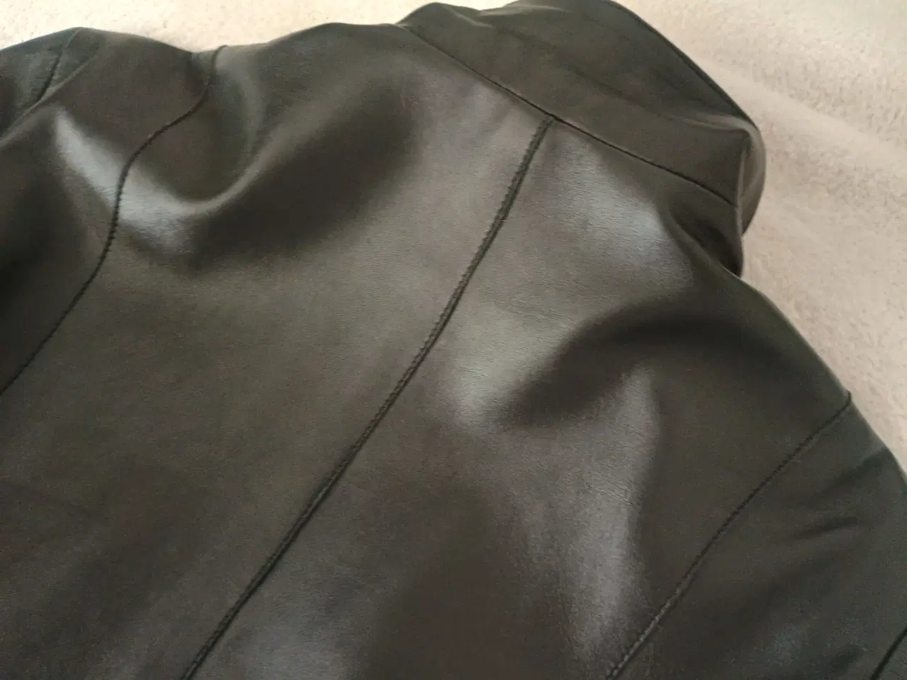 Billede 6 - Skindjakke, ægte, sortbrun, small