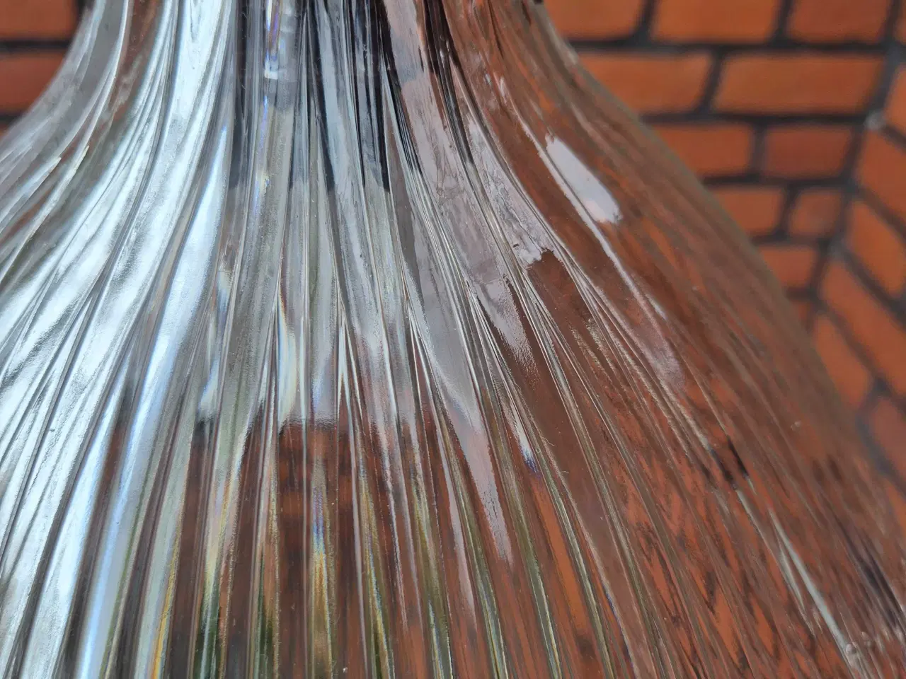 Billede 16 - Fed glaslampe med top i teak