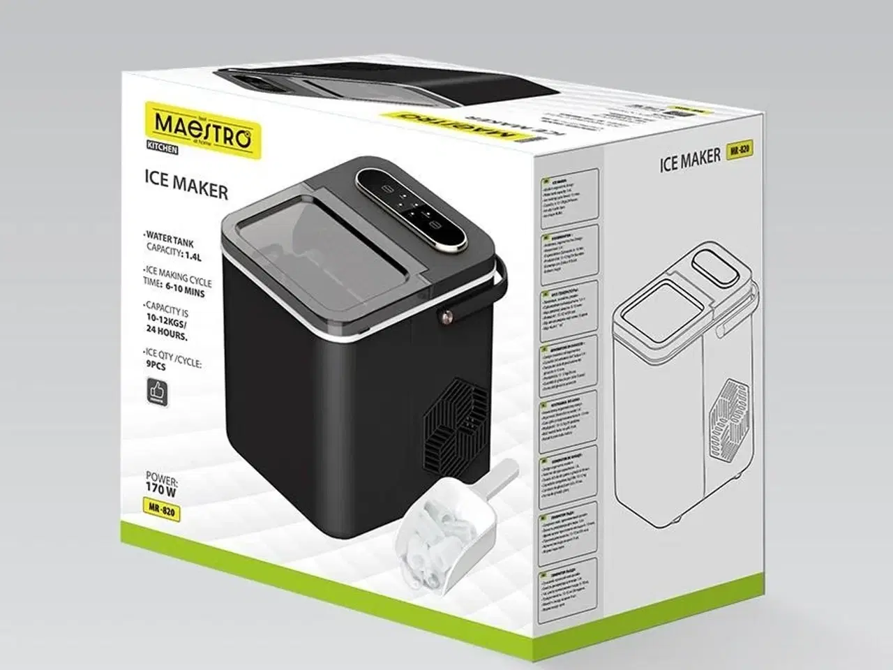 Billede 6 - Maestro MR-820 isterningmaskine – sort, touchstyring