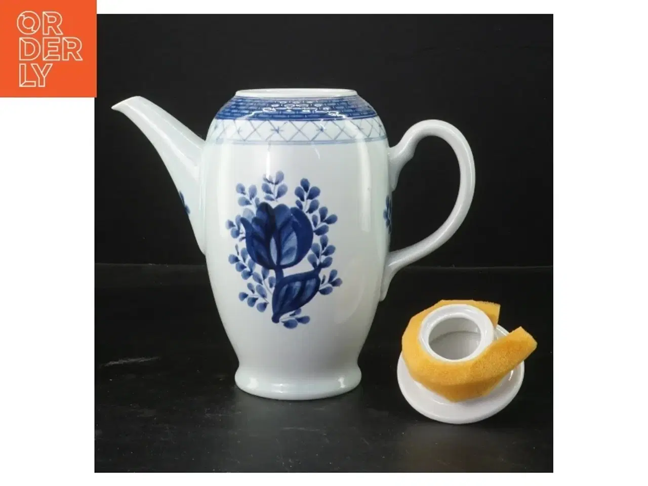 Billede 4 - Porcelænstekande med blå mønster fra Royal Copenhagen (str. 21 cm)