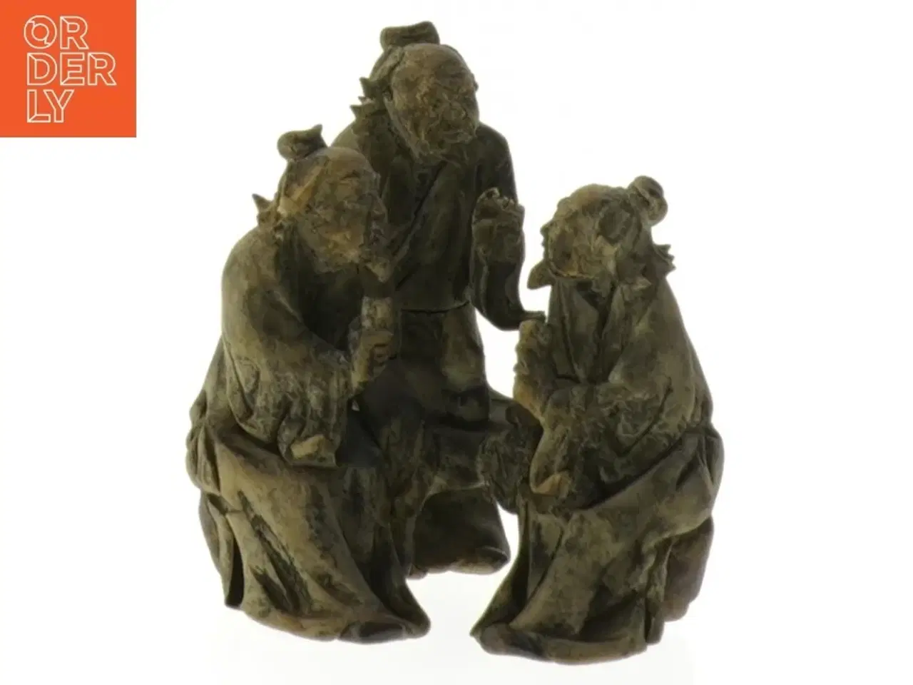 Billede 1 - Skulptur af tre kinesiske mænd(str. 8 cm) (str. 8 cm)