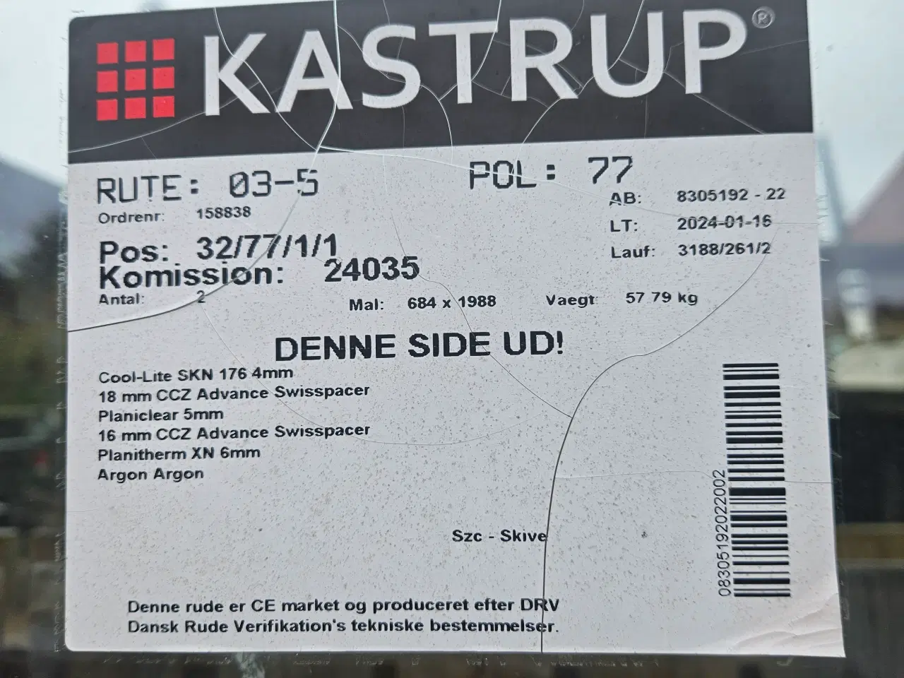 Billede 4 - Flot 3-lags terrassedør/dobbeltdør fra Kastrup.