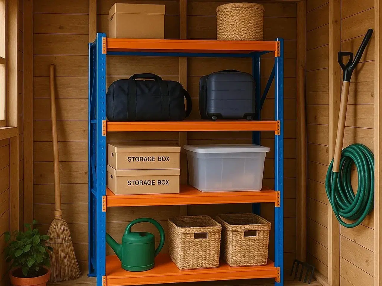 Billede 5 - Lagerreol  i stål – justerbar, 4 hylder, 200 kg pr. lag