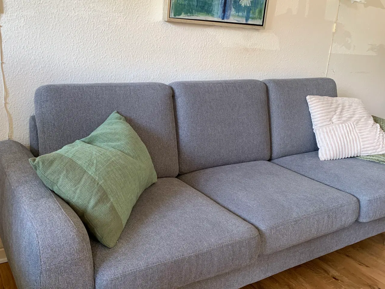 Billede 2 - Sofa i lyse grå møbelstof