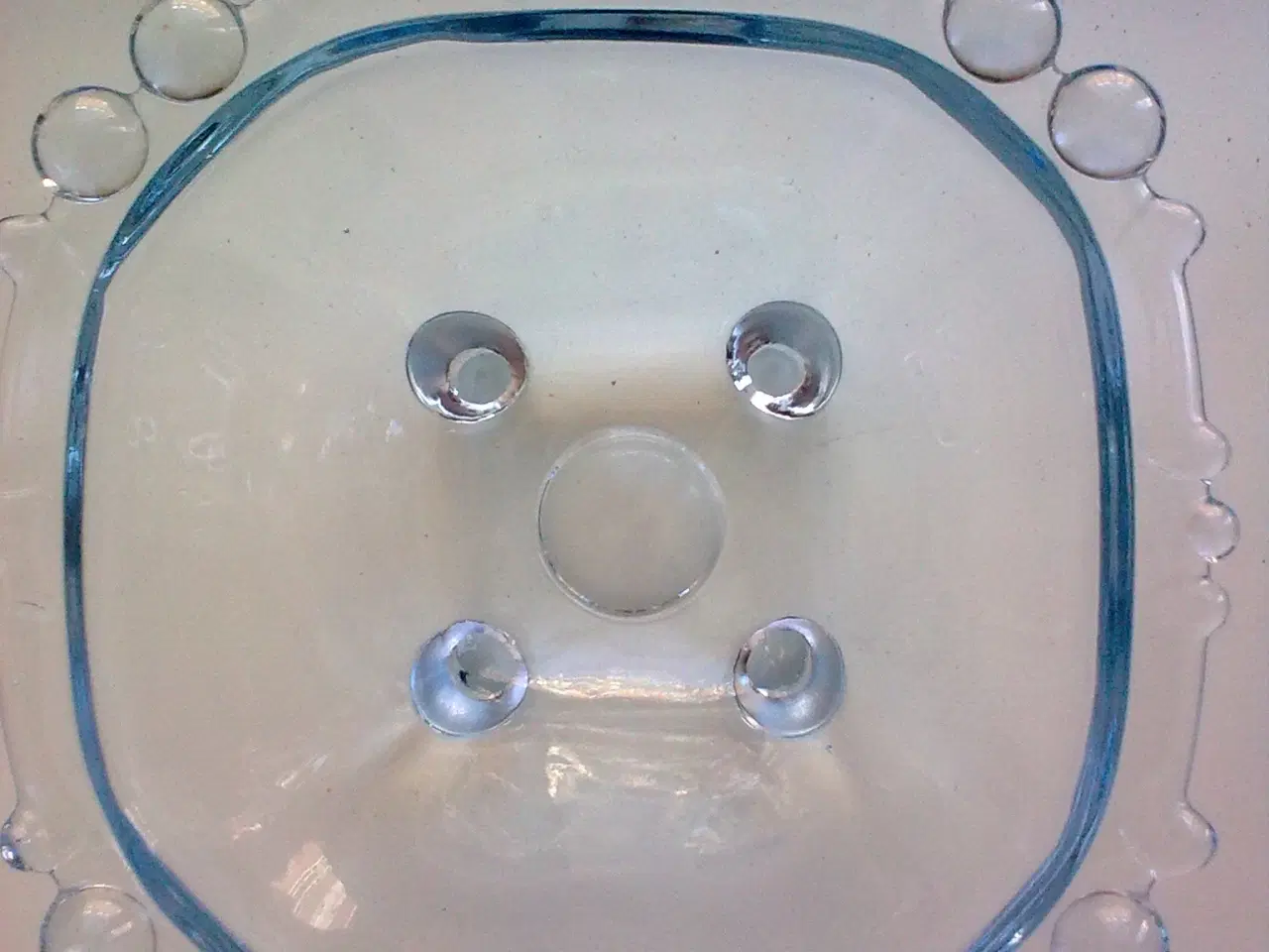 Billede 14 - Brugskunst lyseblå glasvase m luft bobbel