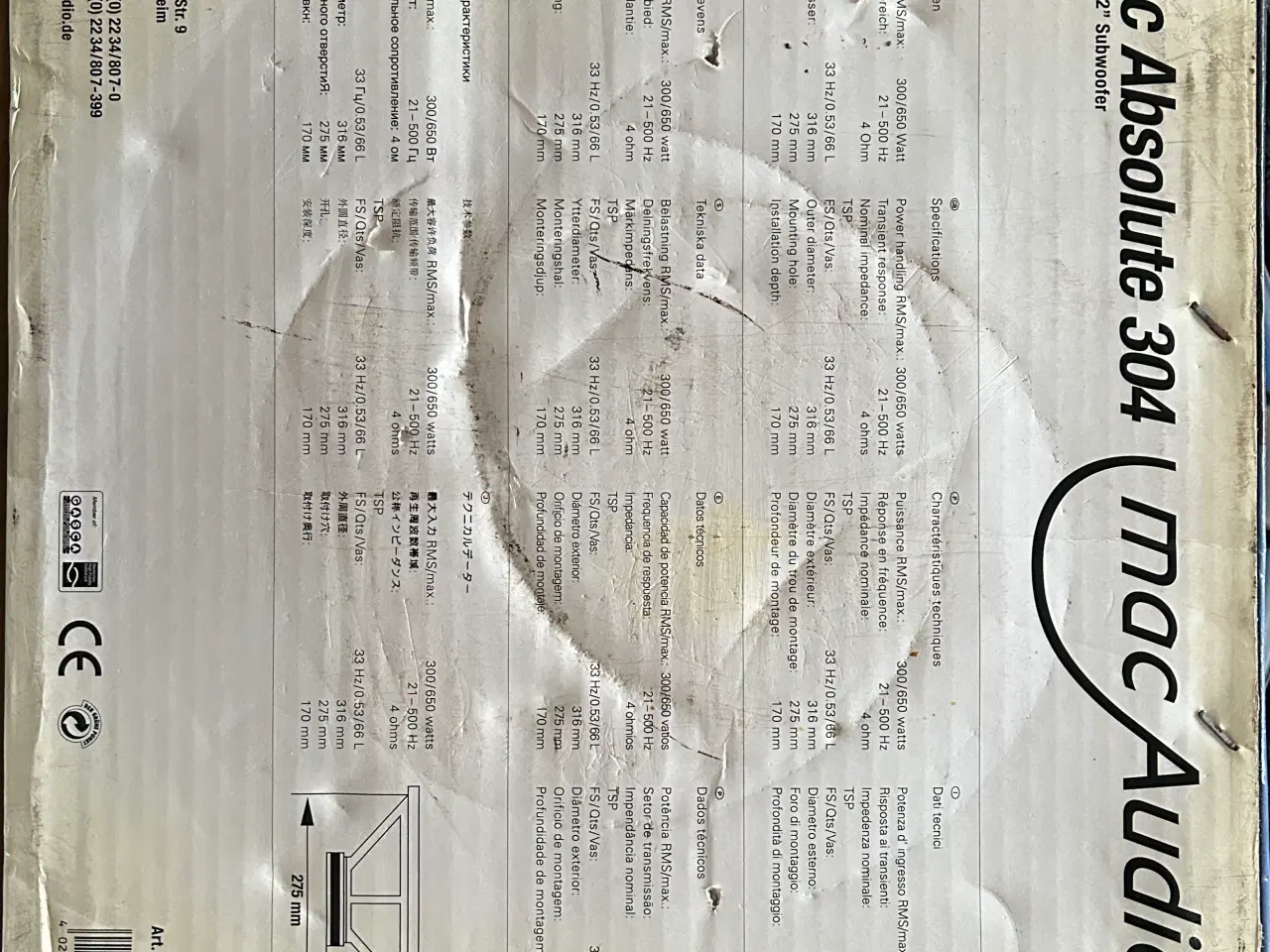 Billede 5 - Mac Audio 12” Subwoofer 