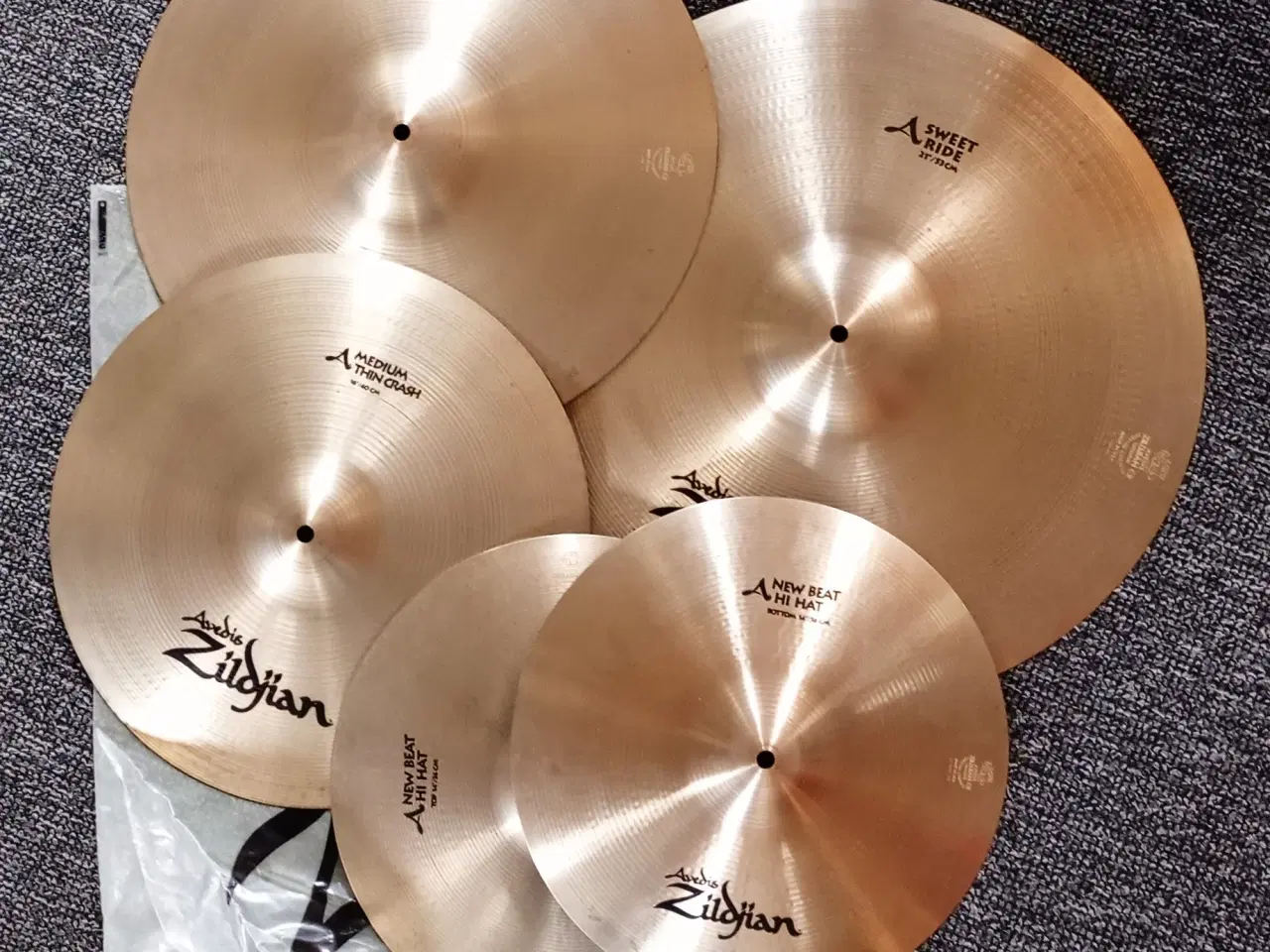 Billede 1 - Zildjian A", Thin Crash Bækken Komplet Set