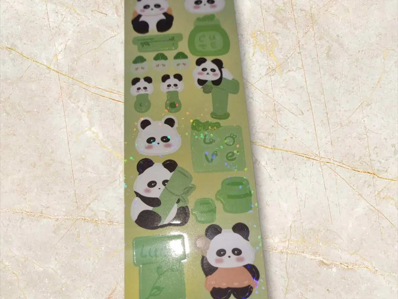 Billede 1 - Sjovt Panda Klistermærke Ark – "Cute" Kollektionen