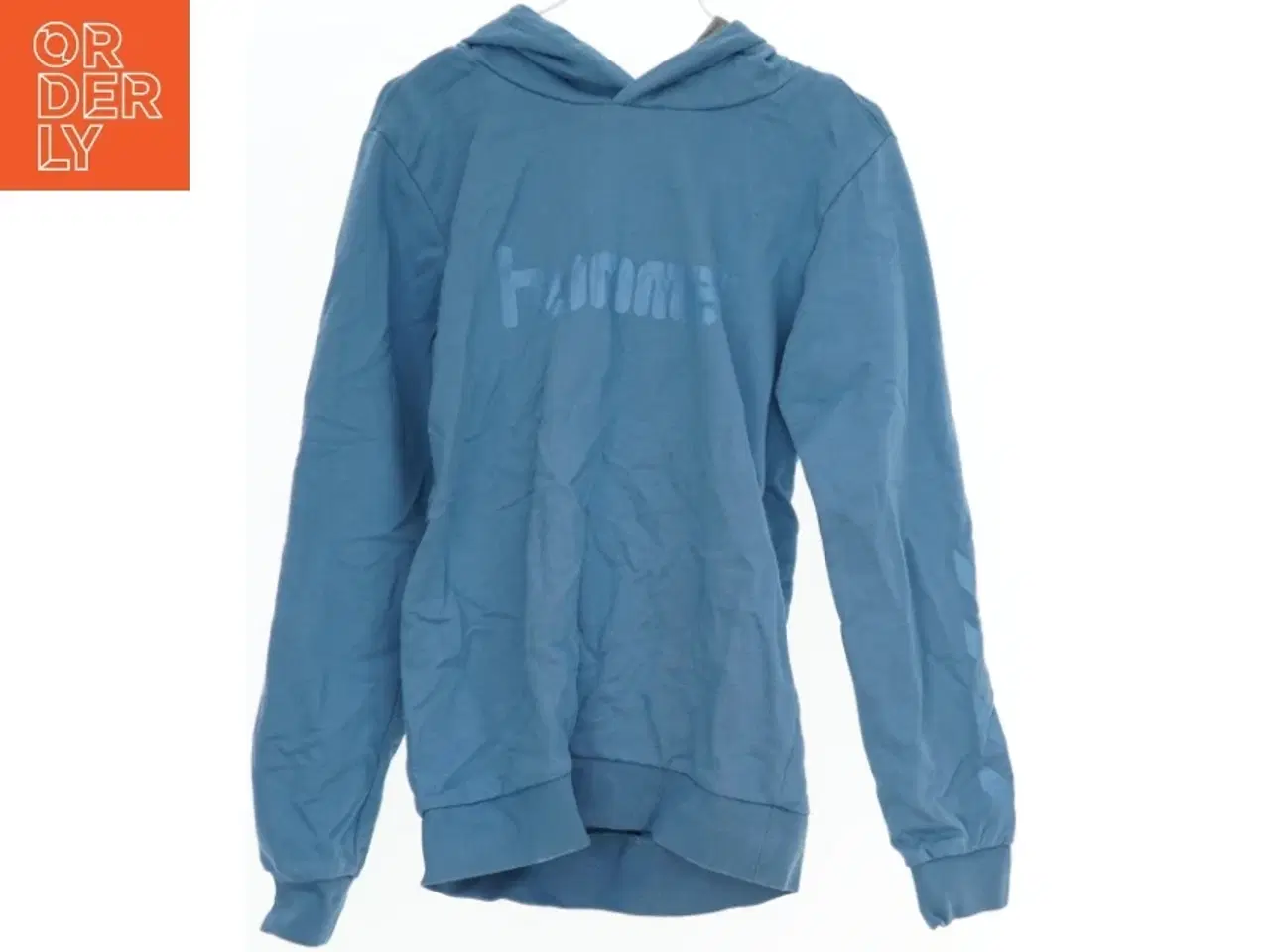 Billede 1 - Blå hættetrøje med logo fra Hummel (str. 140)