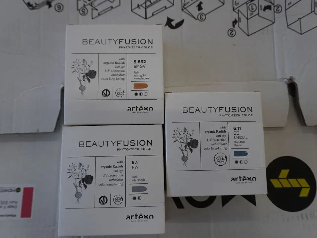 Billede 1 - Kasse med hårfarve, Artego BeautyFusion 100ml