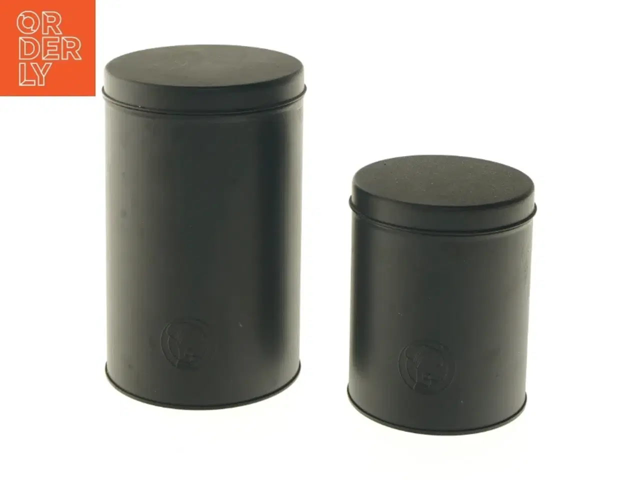 Billede 1 - Sorte dåser med låg (str. Ø 10 og 11,5 cm længde 12,5 og 18 cm)