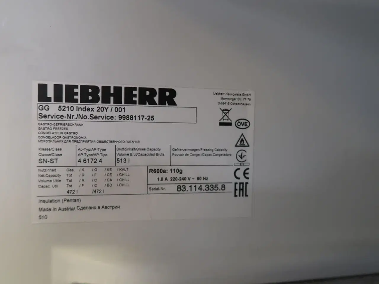 Billede 3 - Fryseskab, Libherr 4 6172 4