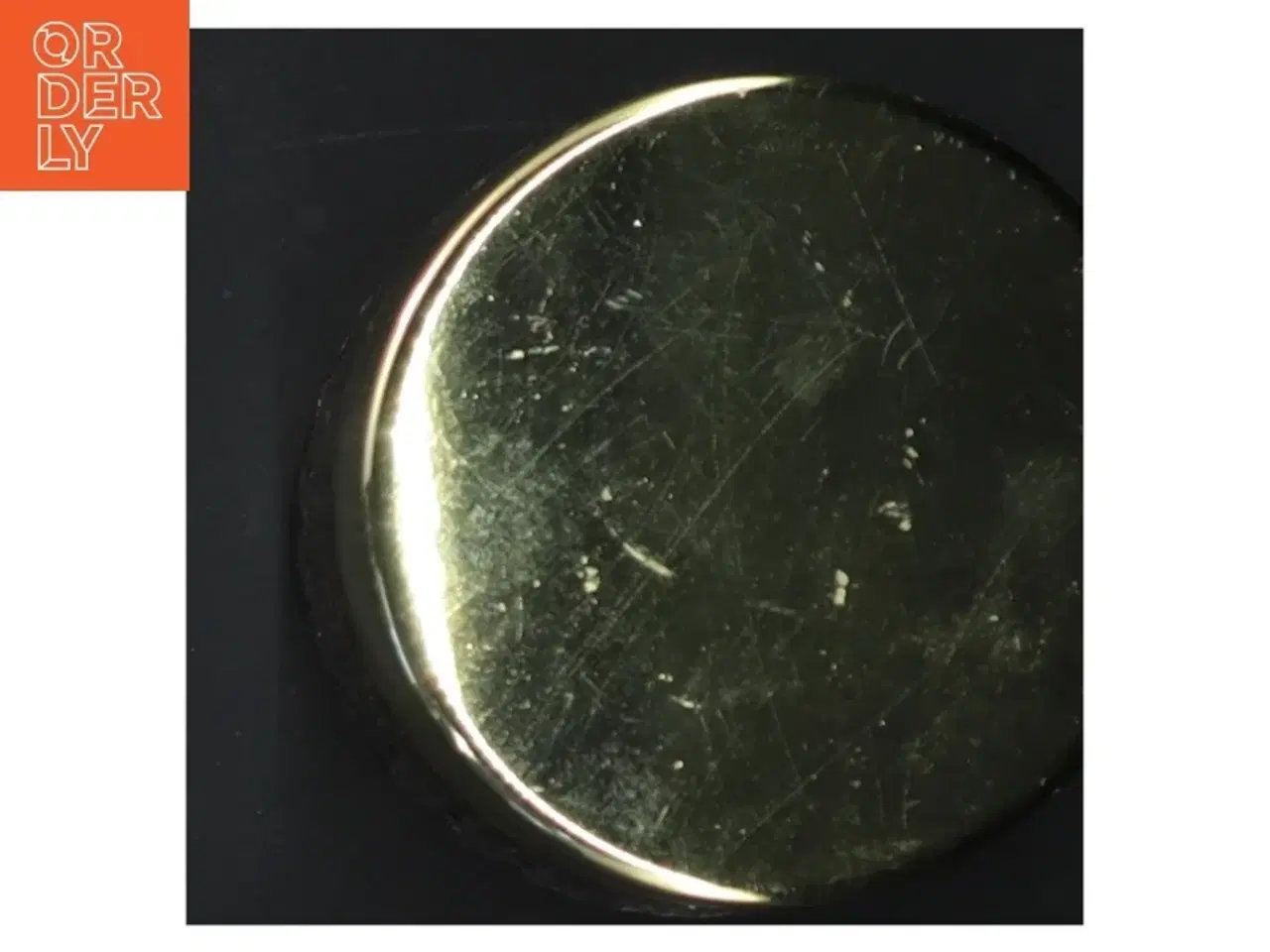 Billede 3 - Glaskrukke med guldlåg (str. Ø 8 cm)