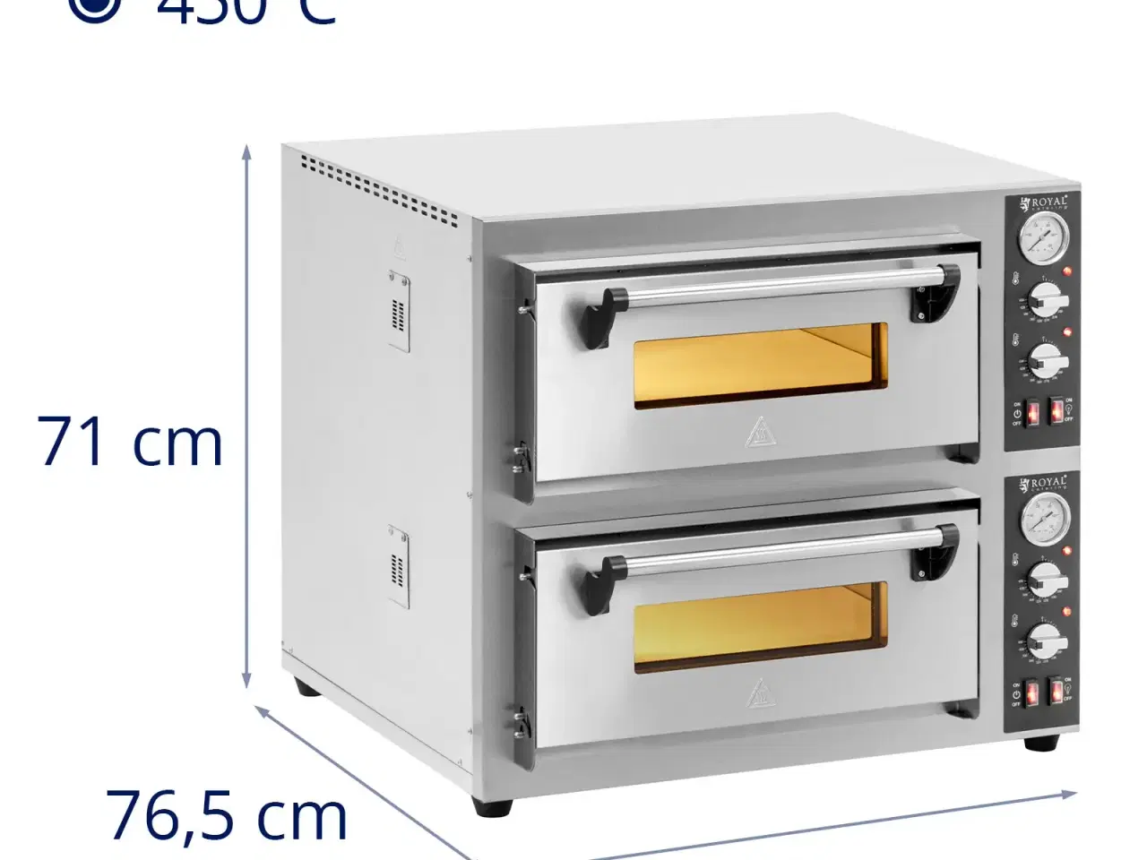 Billede 8 - Pizzaovn – 4+4 x 25 cm – 2 ovnkamre – 8400 W