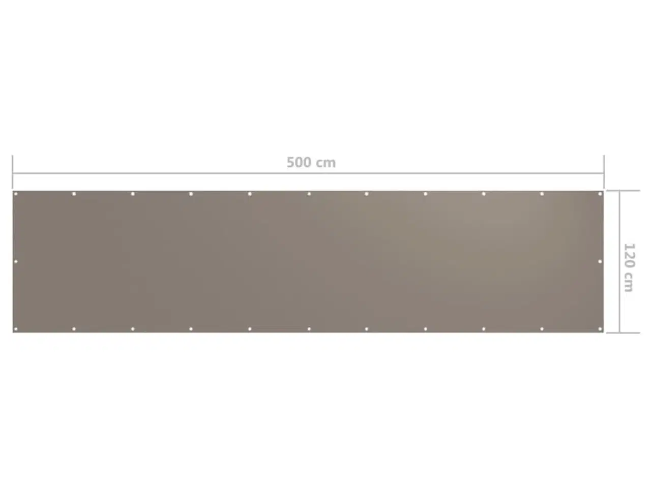 Billede 5 - Altanafskærmning 120x500 cm oxfordstof gråbrun