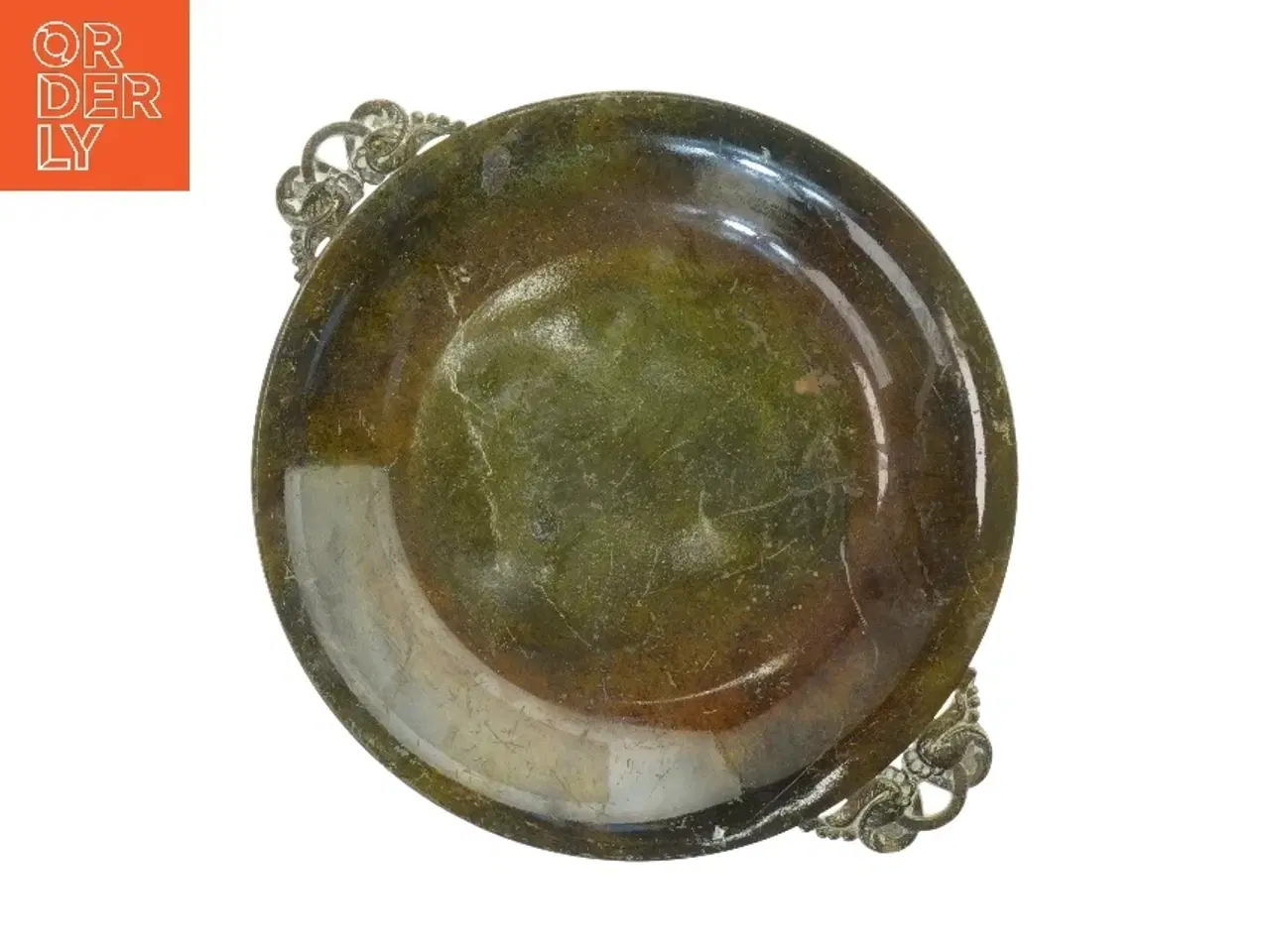 Billede 1 - Dekorativt messingfad (str. 27x33x2,5 cm)