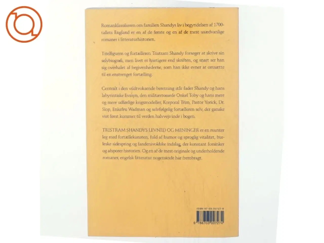 Billede 3 - Tristram Shandys levned og meninger af Laurence Sterne (Bog)