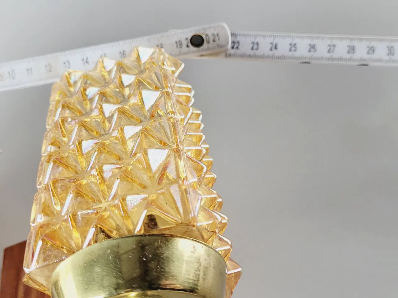 Billede 11 - ⭐️- Smuk retro væglampe i teak, messing og glas