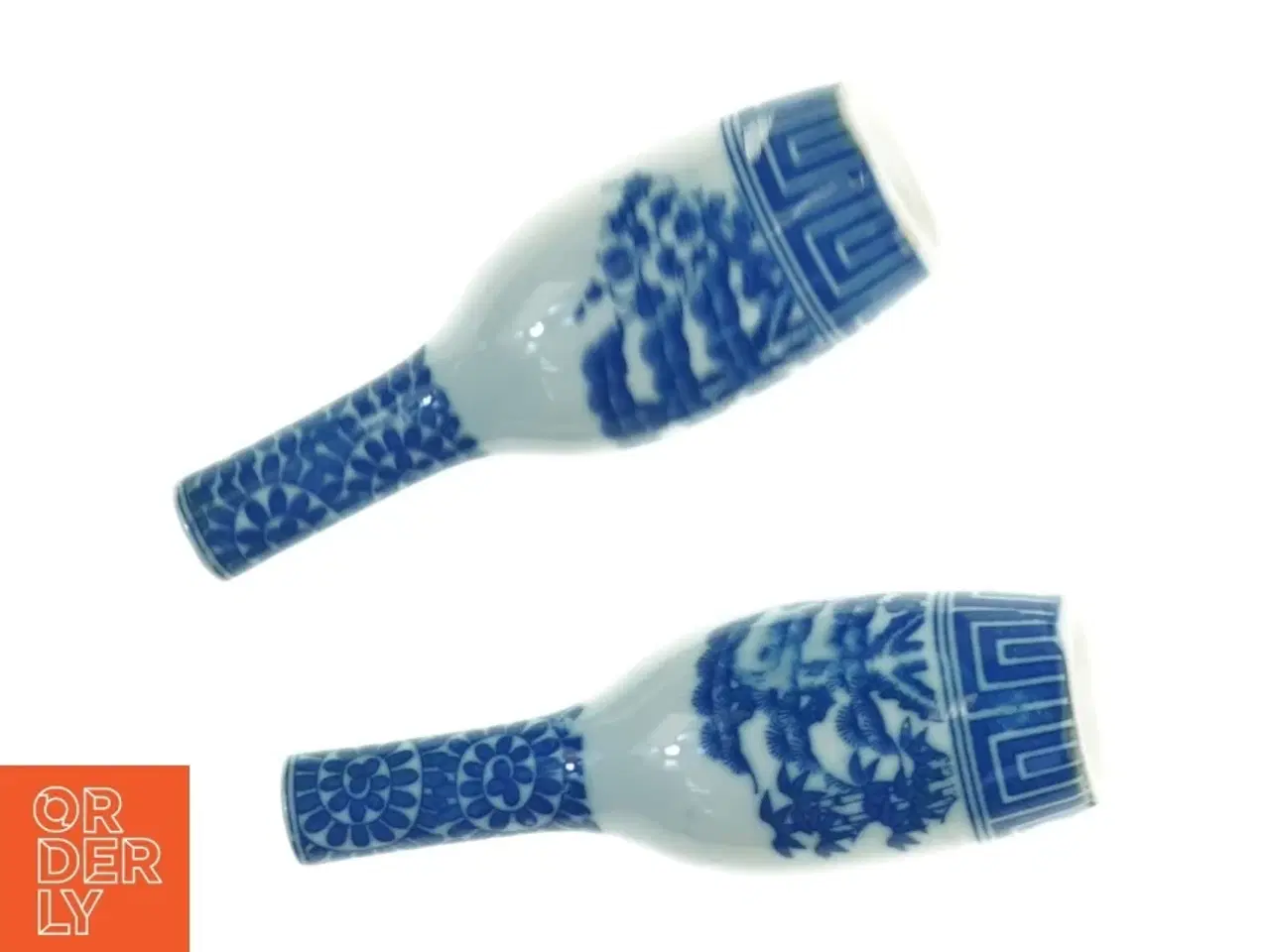 Billede 4 - Blå og hvide porcelænsvaser (str. 13 x 4 cm)