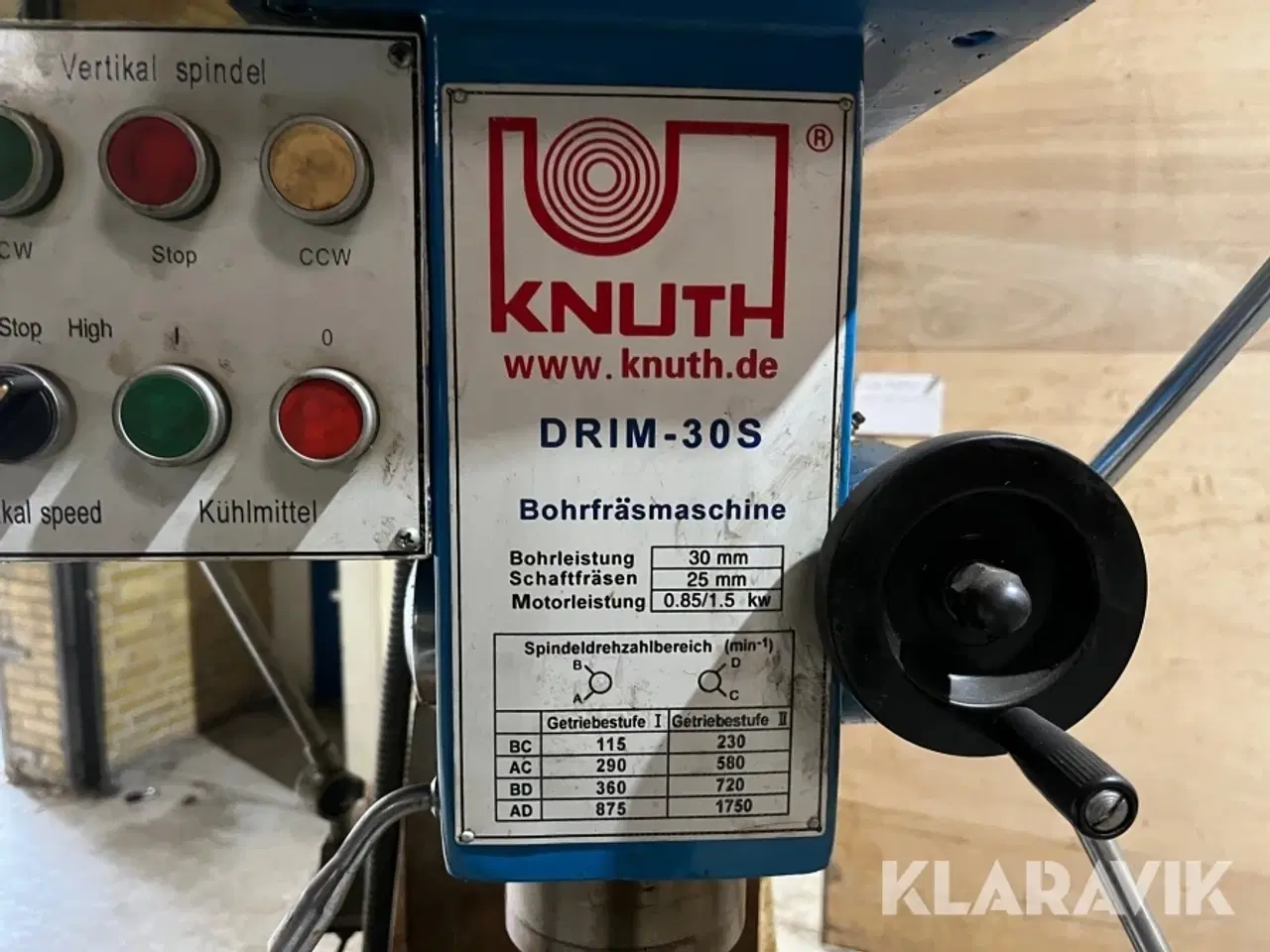 Billede 4 - Fræsemaskin Knuth Drim-30S