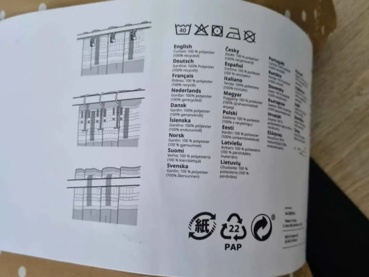Billede 7 - 2 sæt Praktrøllika mørklægningsgardiner fra Ikea 