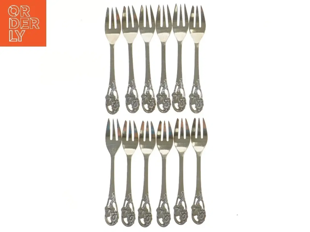 Billede 1 - Sæt af 12 dessertgafler (str. 12 styk, 15 cm)