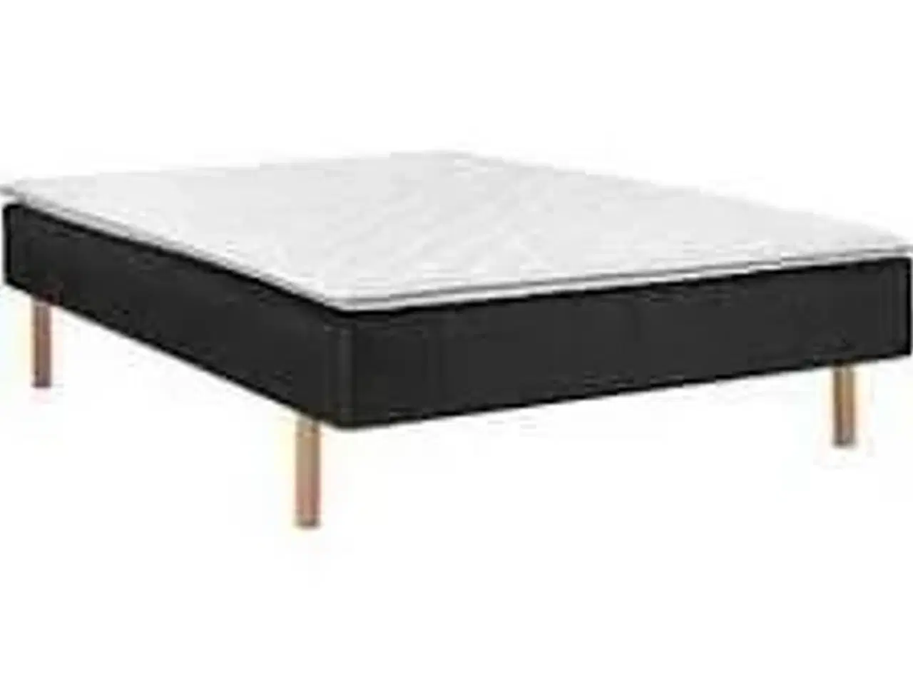 Billede 1 - Huma Premium Boxseng med træben og Nordisk fjer Combi topmadras 120x200 cm