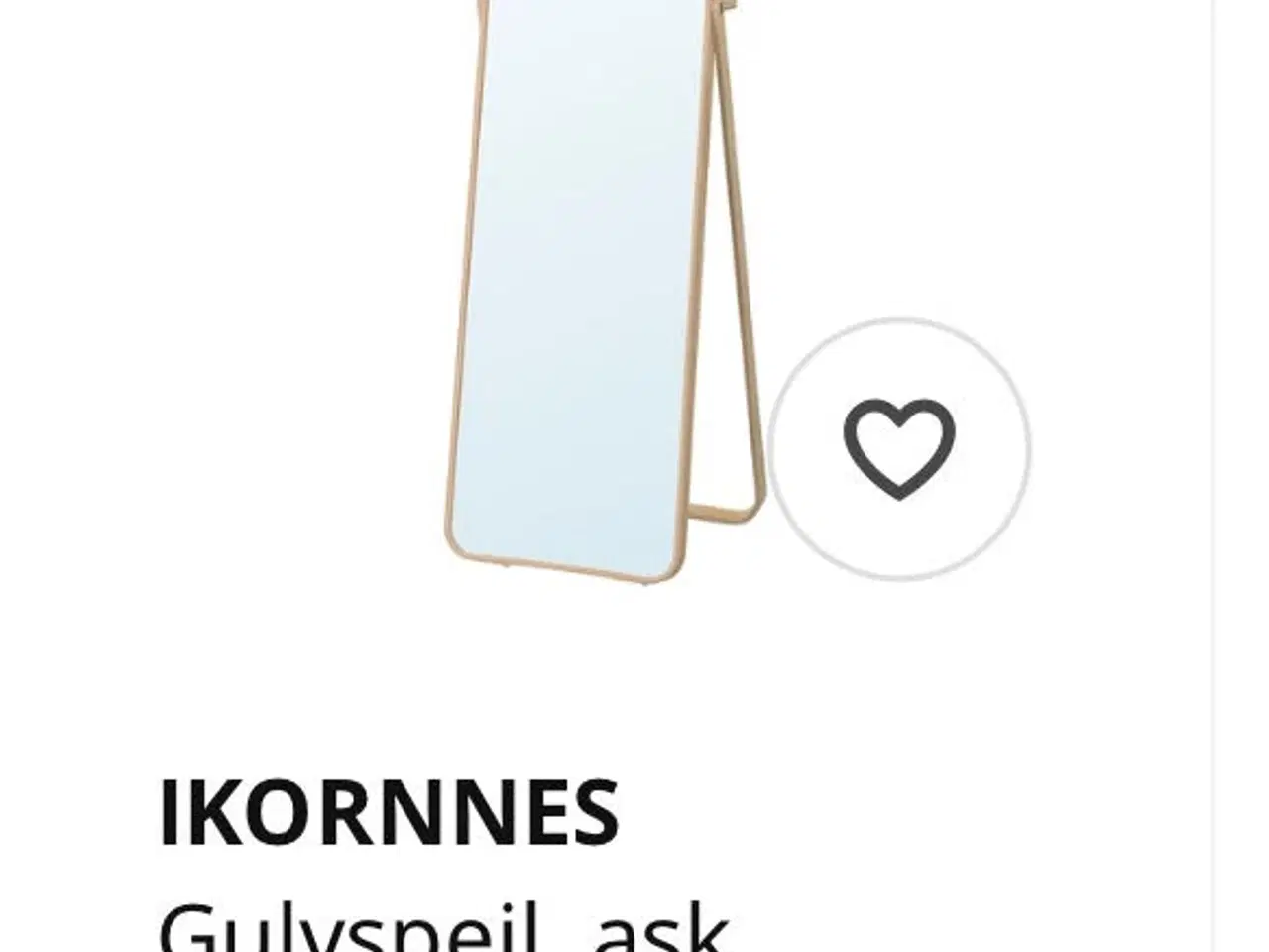 Billede 5 - Gulvspejl, Ikea Inkornnes