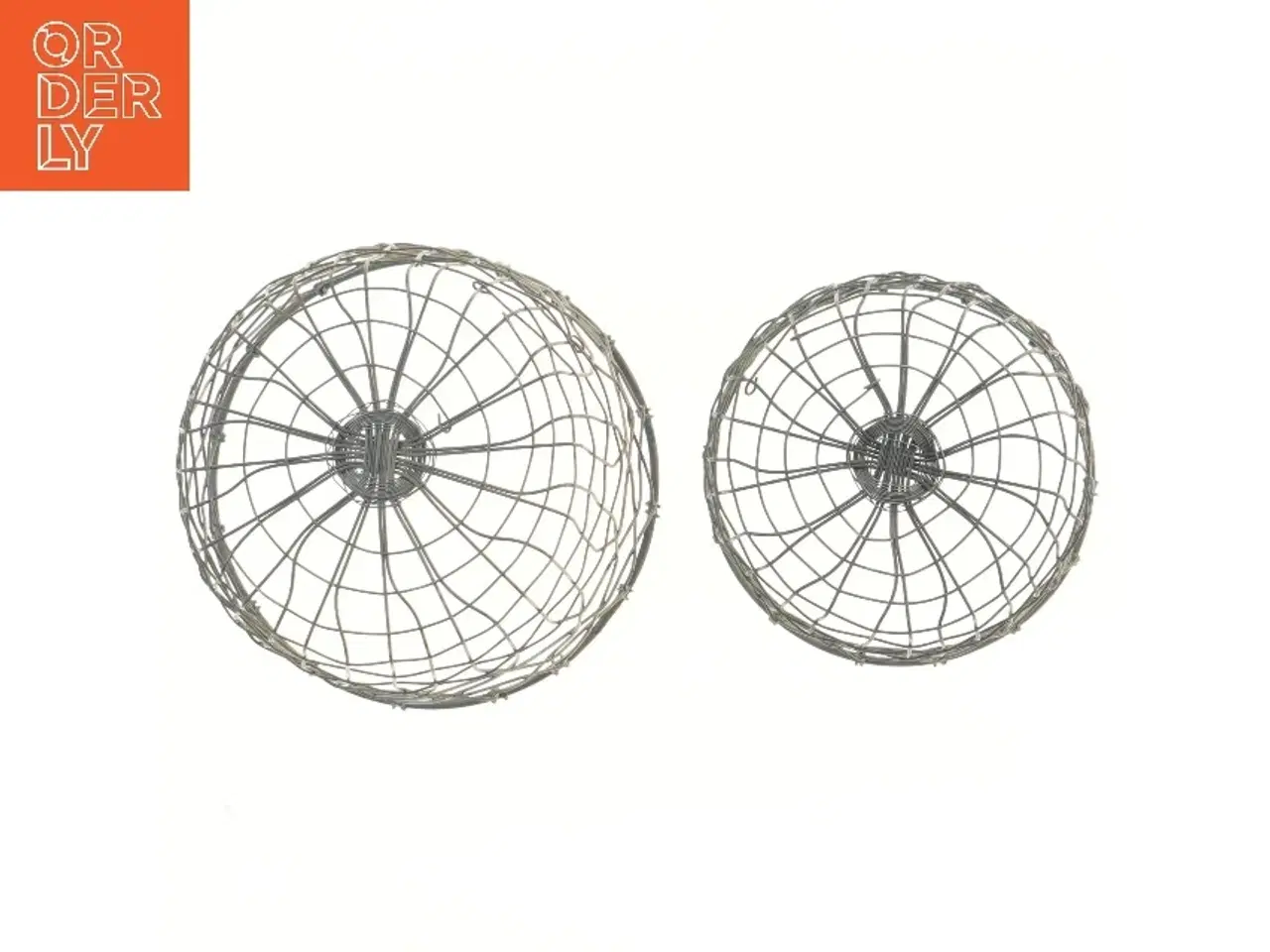 Billede 3 - Metaltråds kurve sæt (str. Ø 19 og 16 cm)
