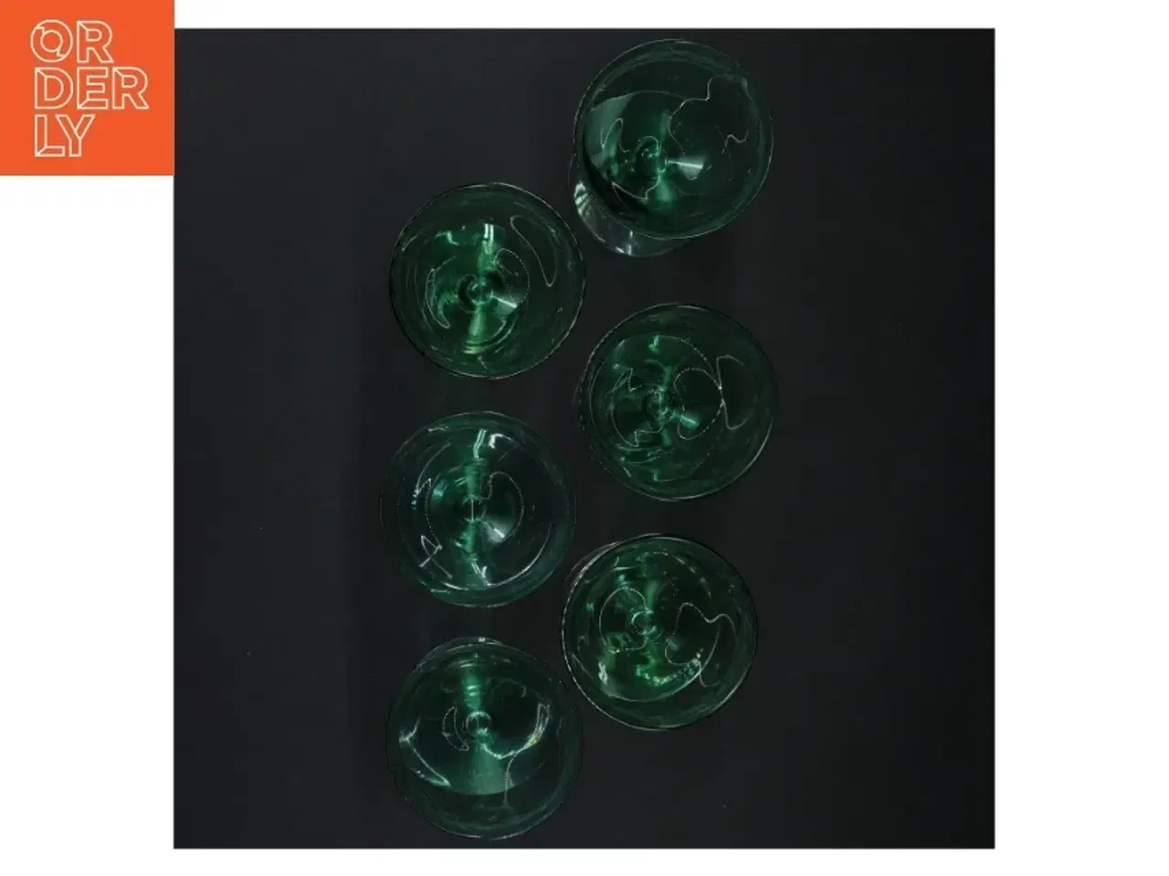 Billede 2 - Sæt med grønne glas (str. 12 cm)