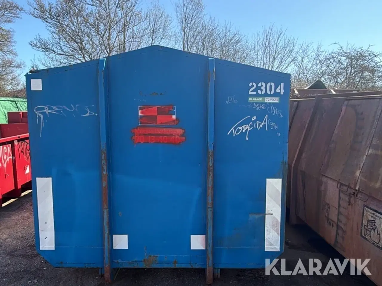 Billede 2 - Lukket container med trælåger