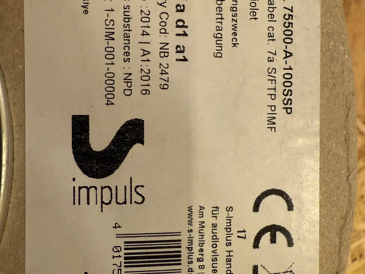 Billede 3 - Cat 7a S/FTP LSZH Netværkskabel