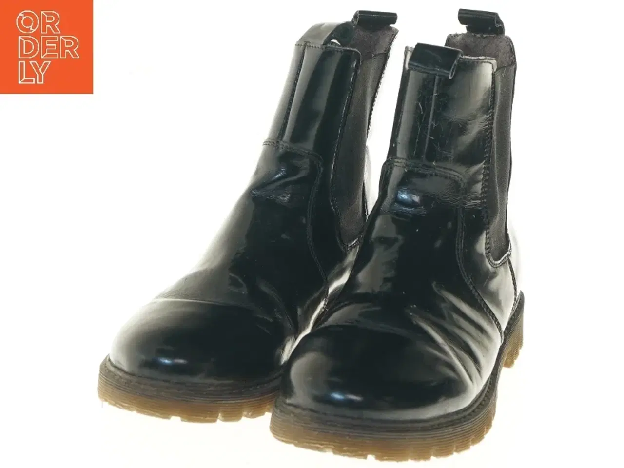 Billede 3 - Sort læderstøvler fra Tex (str. 40 )