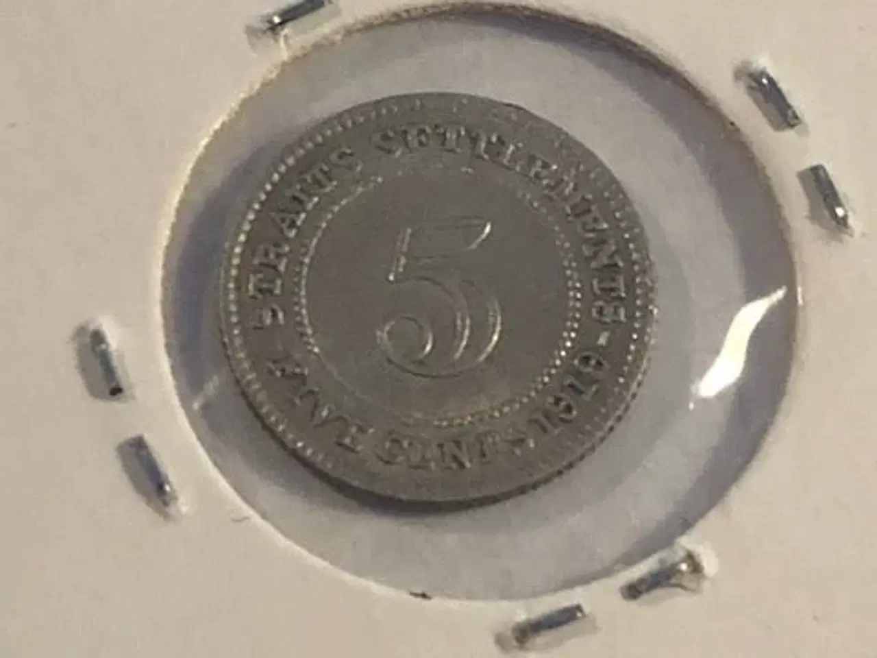 Billede 1 - 5 cents 1919 Straits Settlements