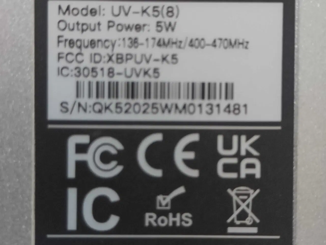 Billede 4 - Quansheng UV-K5(8) 5W VHF/UHF radio