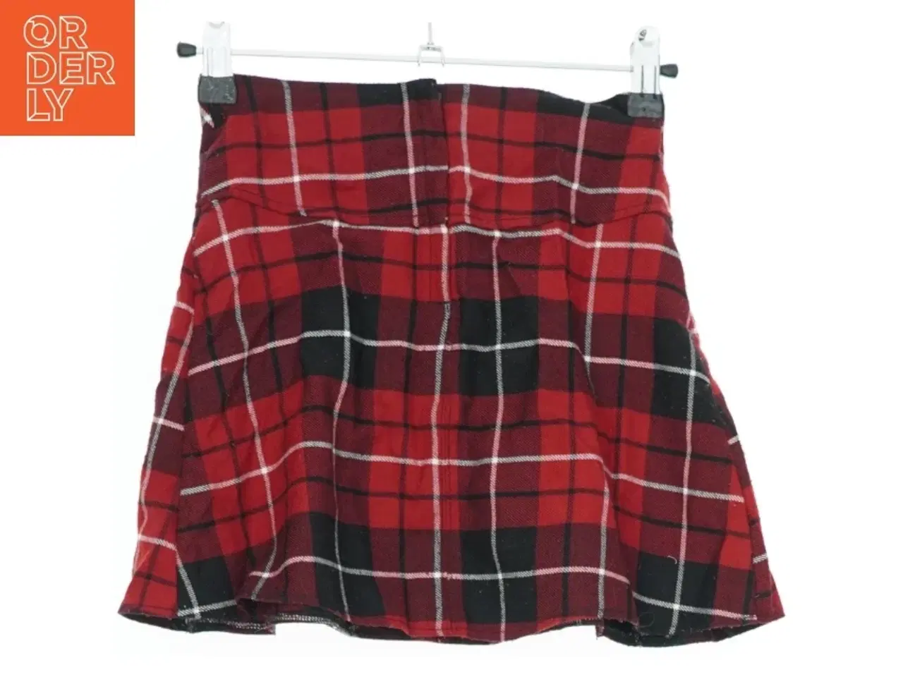 Billede 2 - Rød ternet nederdel med bælte fra George (str. 116)