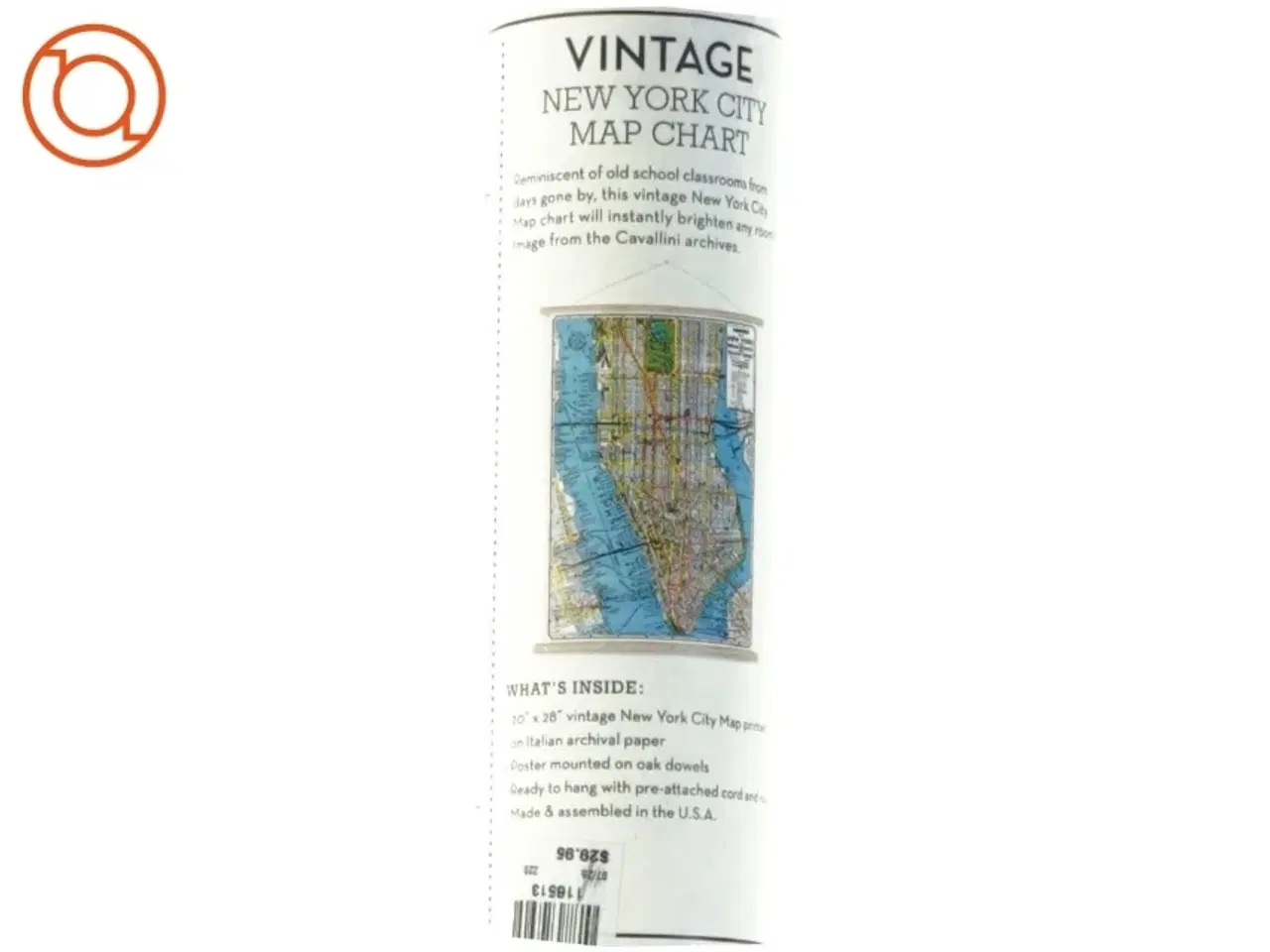 Billede 2 - Vintage New York city map chart fra Cavallini And Co (str. 51x71 cm.)
