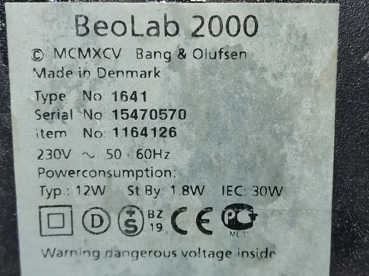 Billede 2 - TILBUD -Beolab 2000