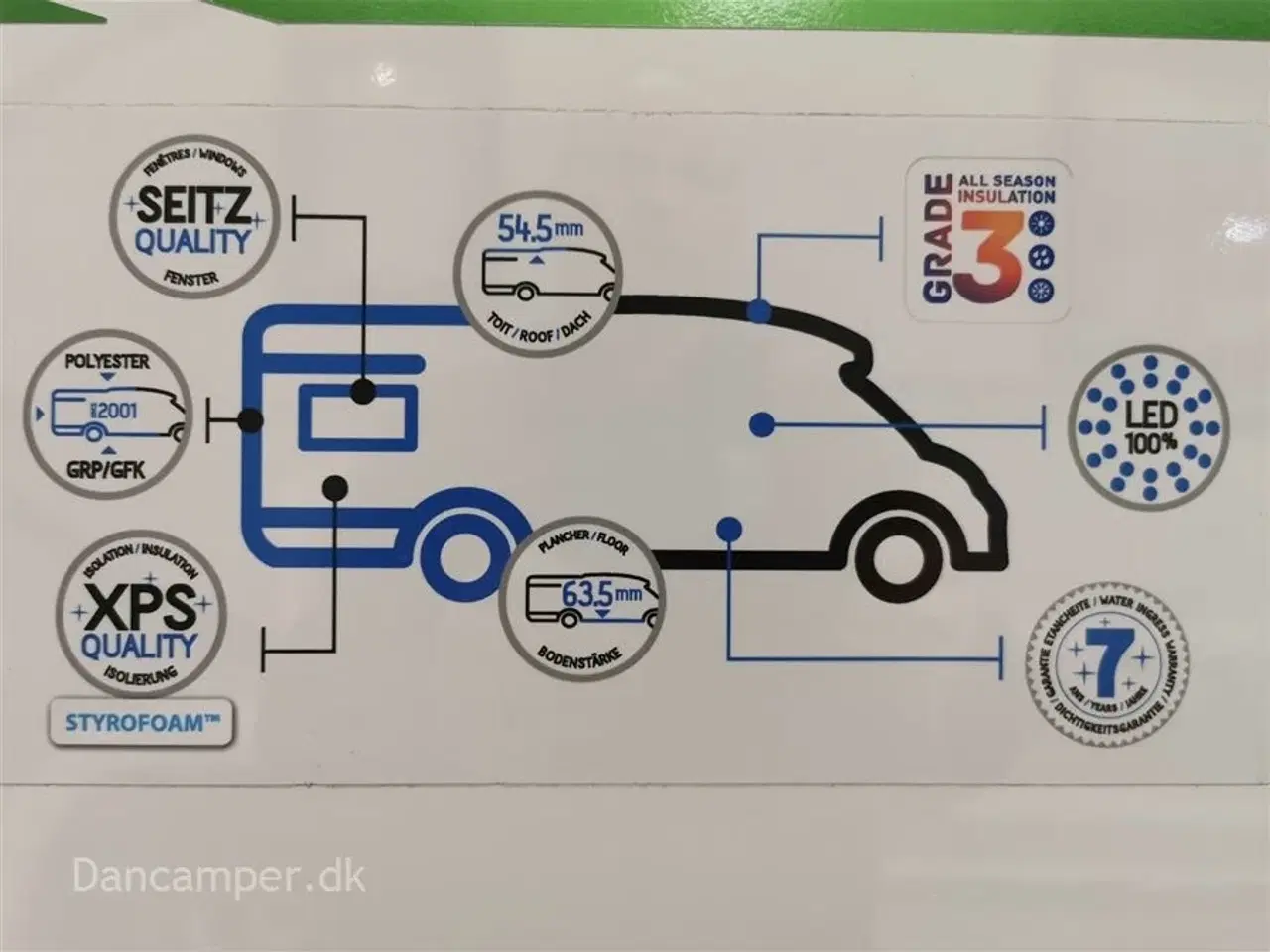 Billede 3 - 2024 - Chausson Titanium 777GA ULTIMATE   Enkeltsenge, lounge, siddegruppe, opredning i siddegruppen. 170HK Aut, markise, solceller mmm