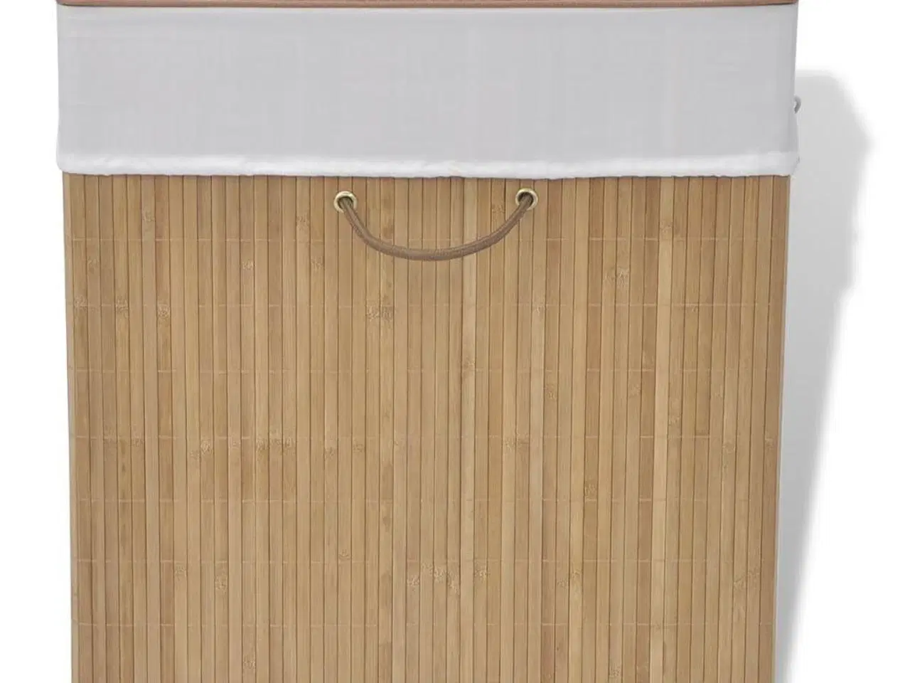 Billede 1 - Vasketøjskurv bambus rektangulær naturfarvet