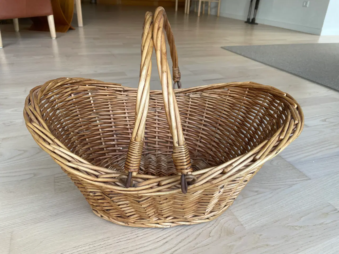 Billede 1 - Pilekurv med dobbelt hank-oval