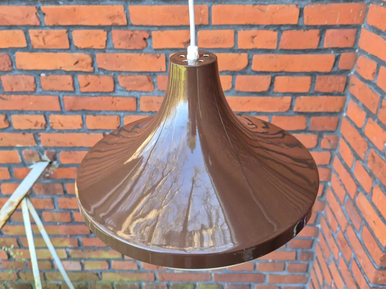Billede 7 - Lækker chokoladebrun retrolampe 